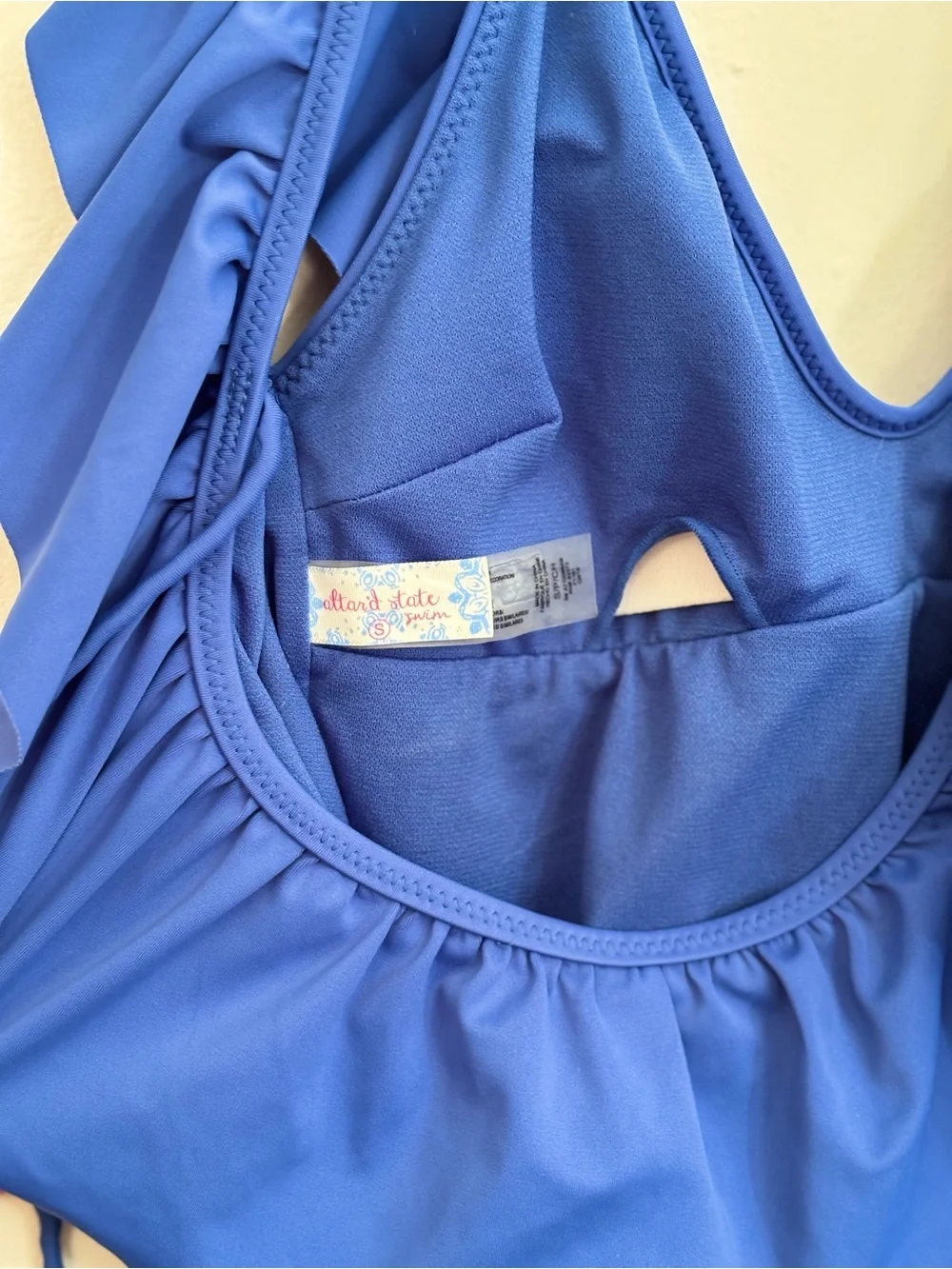 Altar'd State Royal Blue Ruffle One-Piece Swimsuit